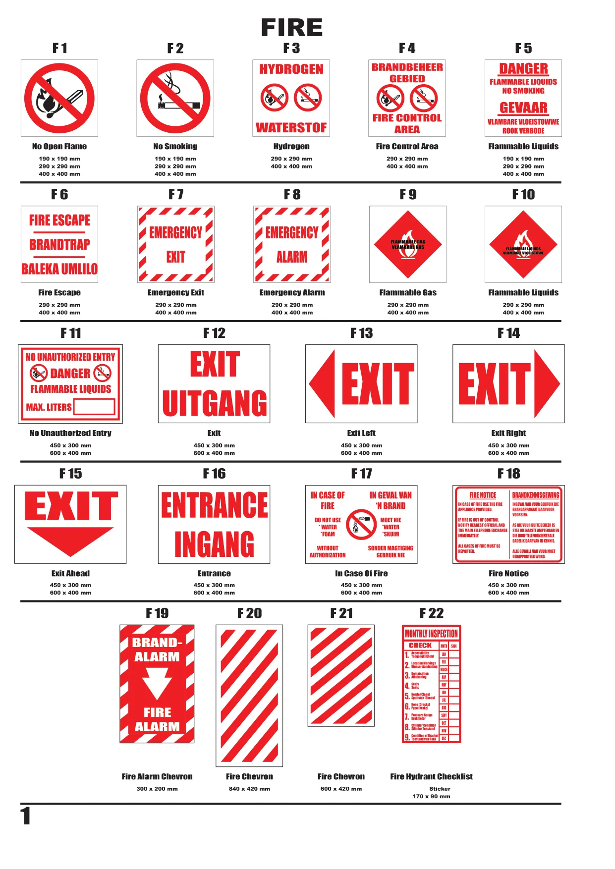 Catalogue page 2 — Fire