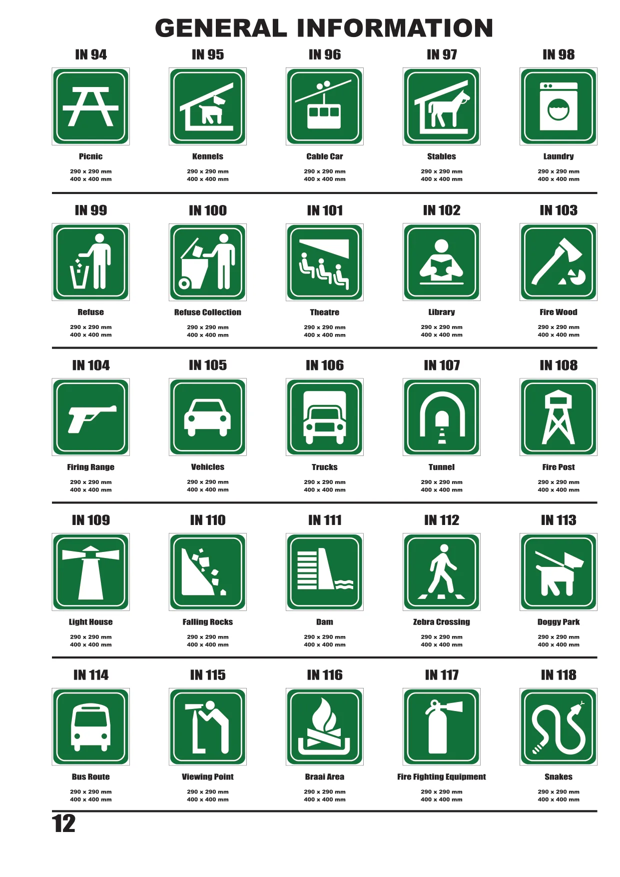 Catalogue page 13 — General Information