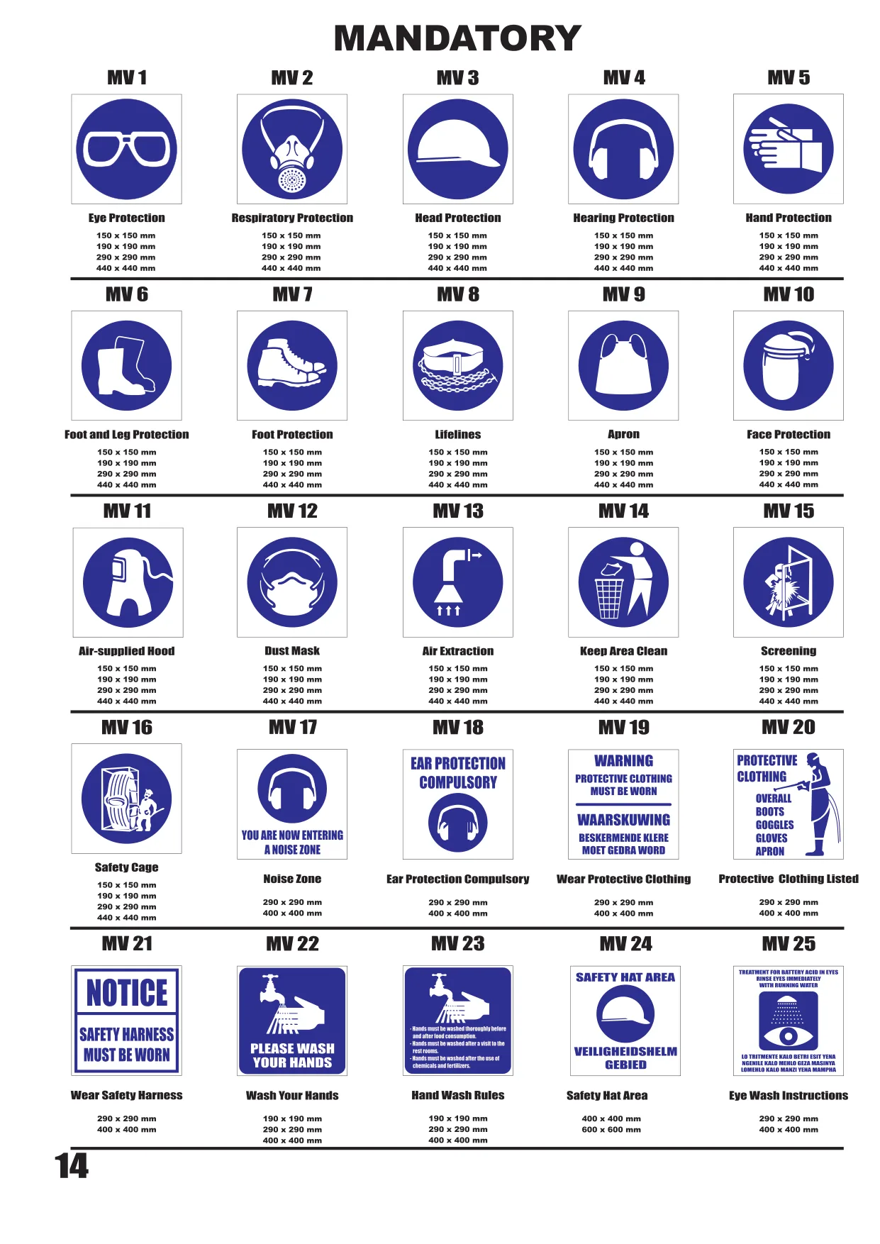 Catalogue page 15 — Mandatory