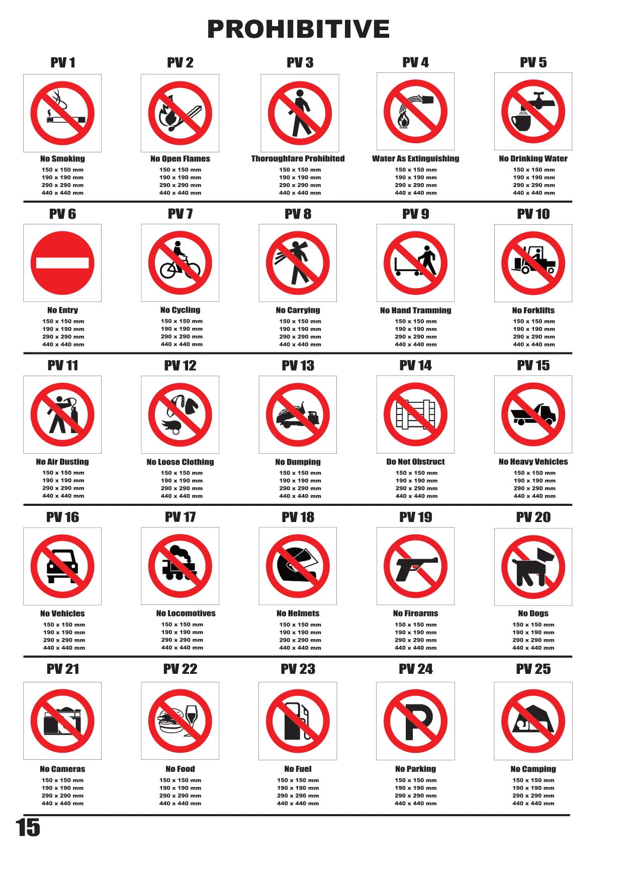 Catalogue page 16 — Prohibitive