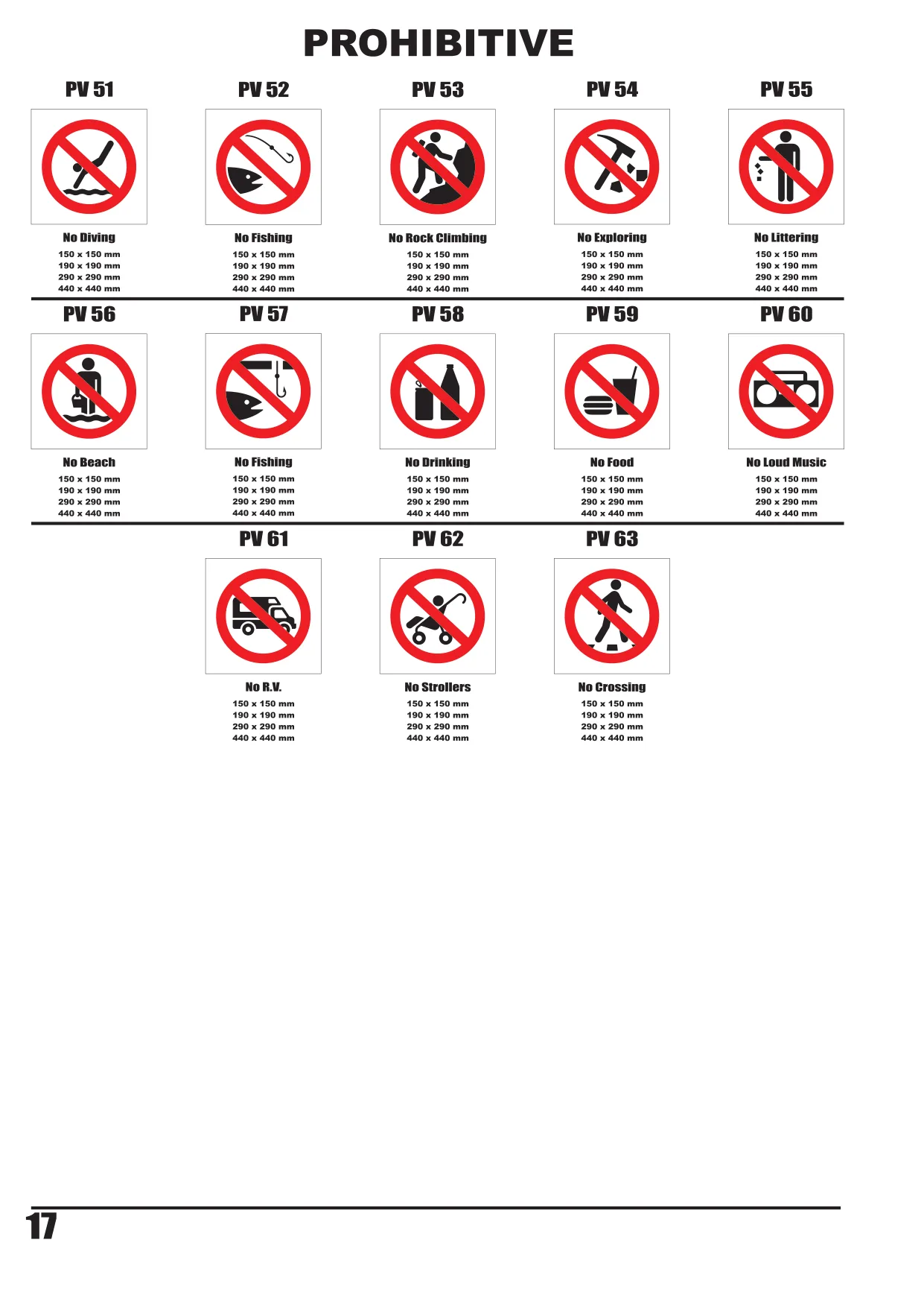 Catalogue page 18 — Prohibitive