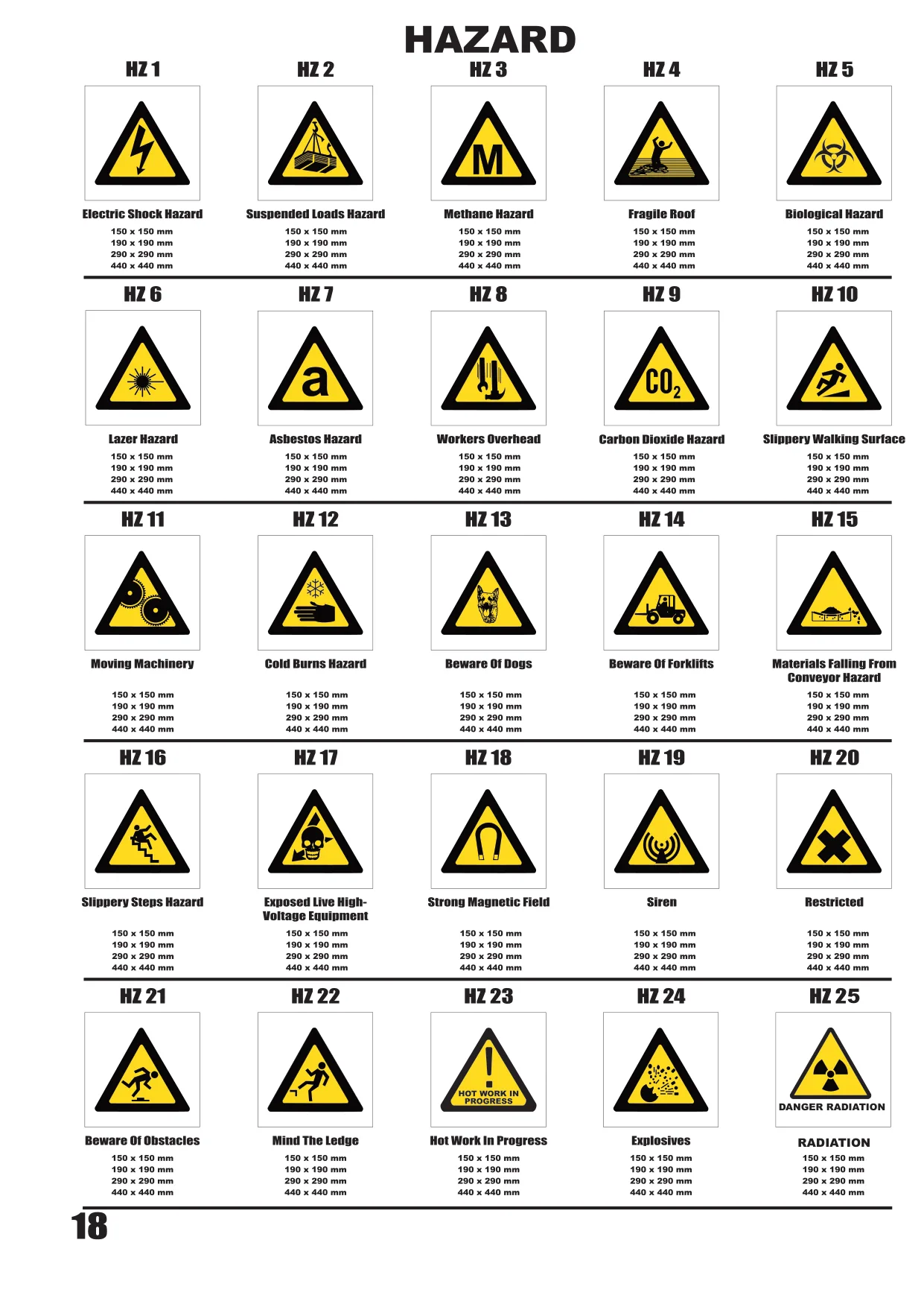 Catalogue page 19 — Hazard