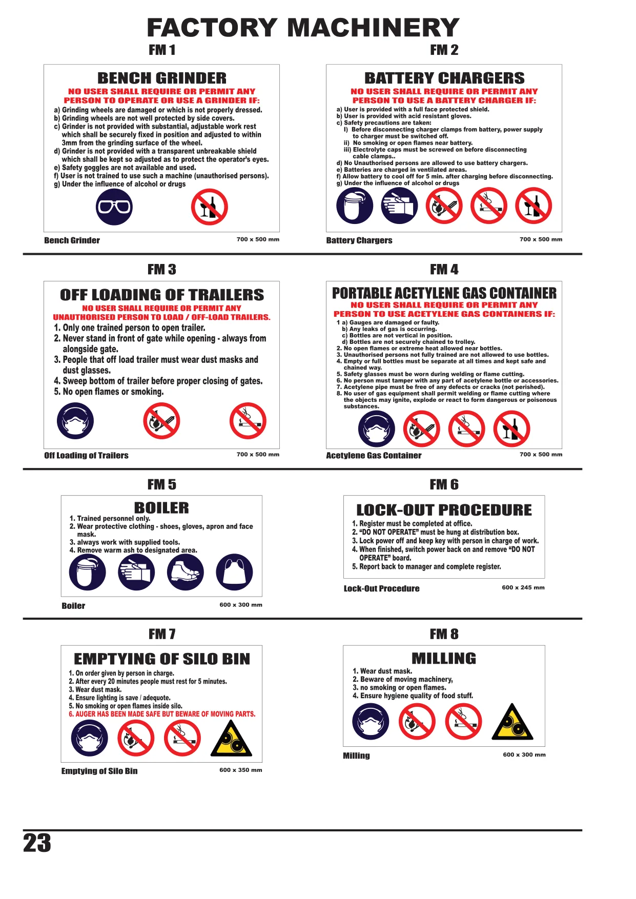 Catalogue page 24 — Factory Machinery
