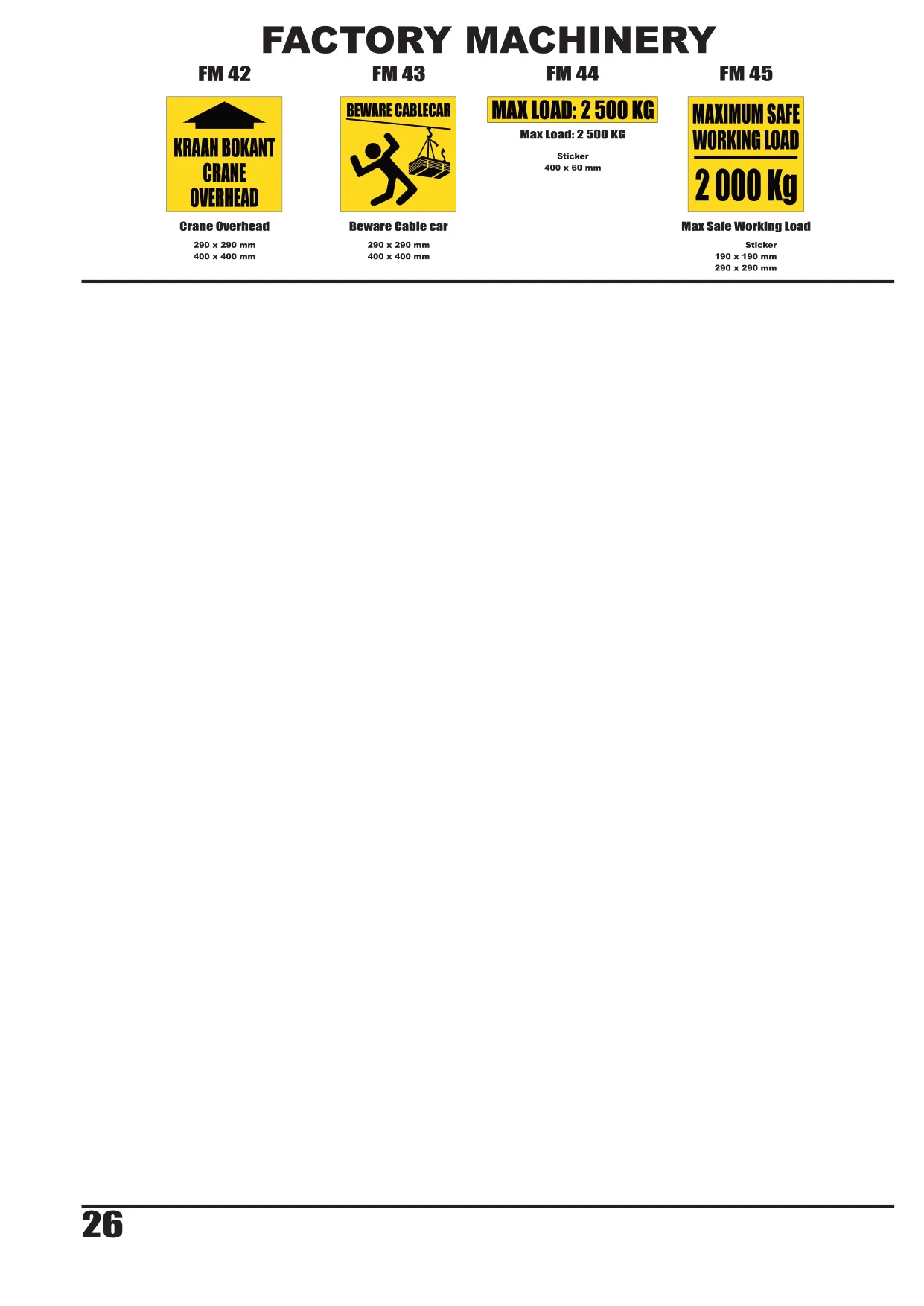 Catalogue page 27 — Factory Machinery