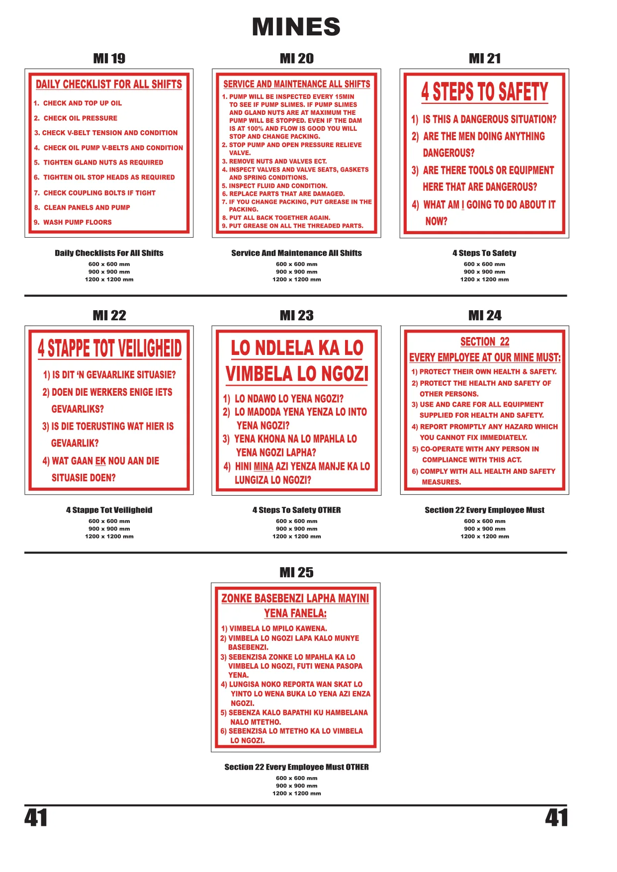 Catalogue page 42 — Mines