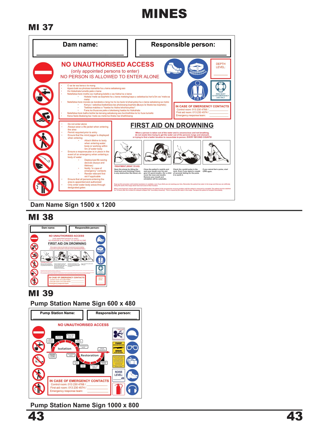 Catalogue page 44 — Mines