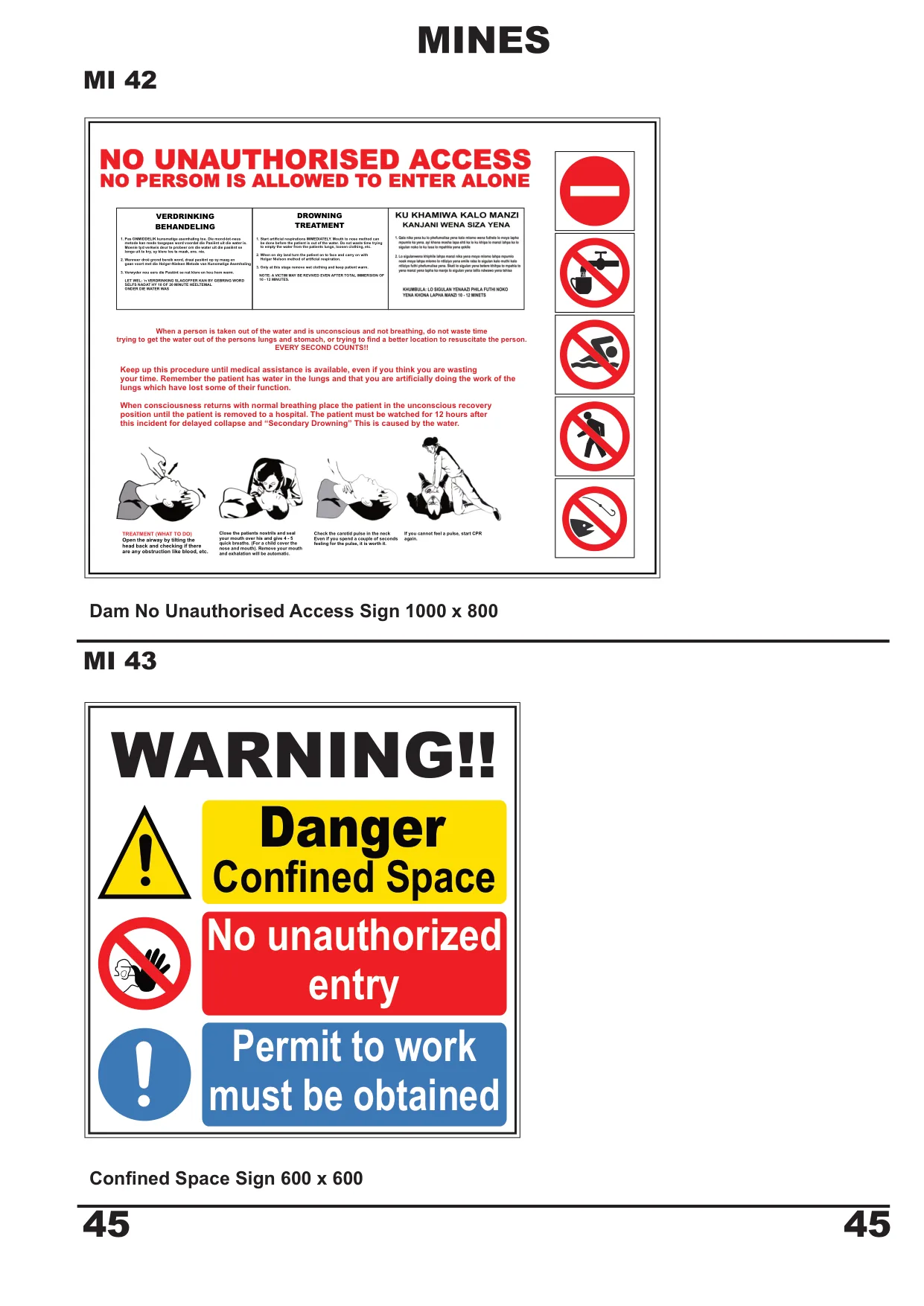 Catalogue page 46 — Mines