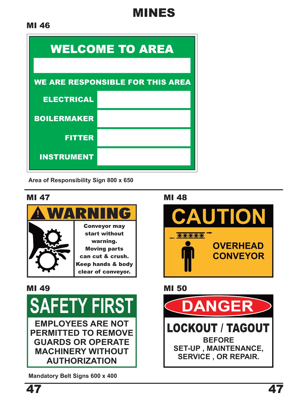 Catalogue page 48 — Mines